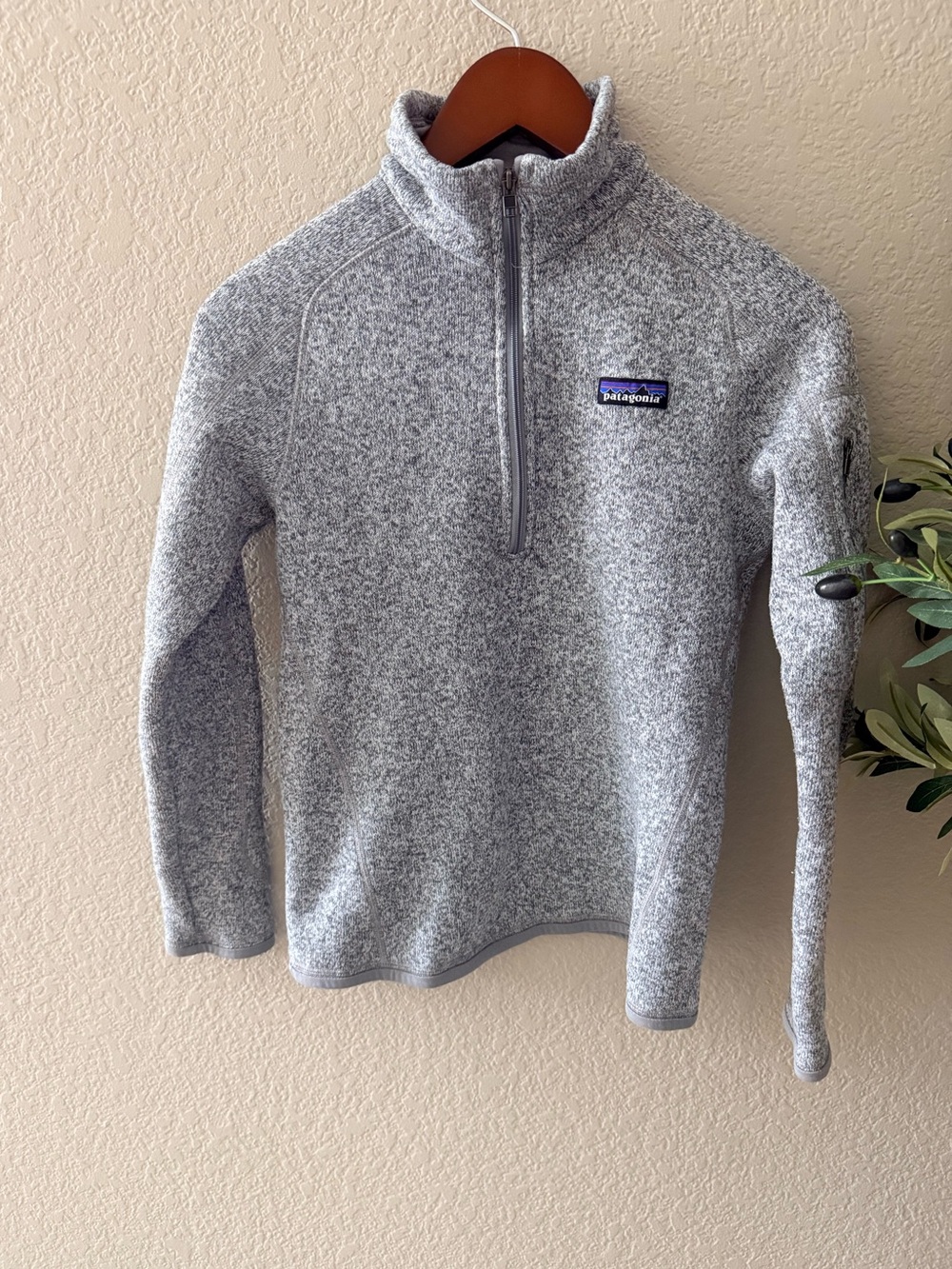 Patagonia Half-Zip Sweater Fleece - Light Gray S